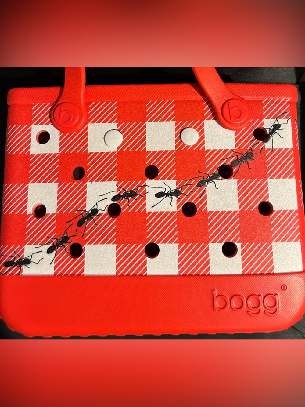 Bogg Bag Red Gingham Tote by - Picture 9 of 12